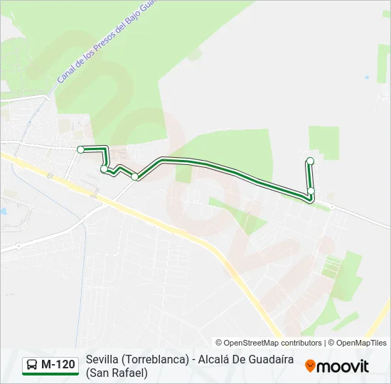 M-120 Bus Line Map