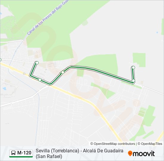 Mapa de M-120 de autobús