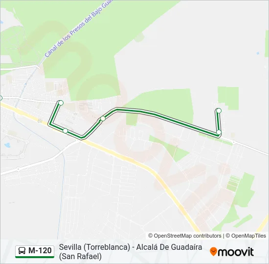 M-120 Bus Line Map