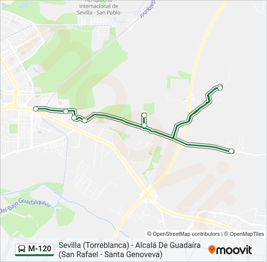 Mapa de M-120 de autobús