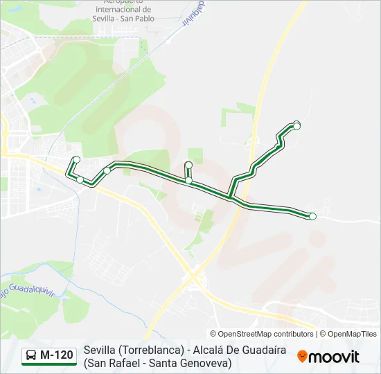 M-120 Bus Line Map