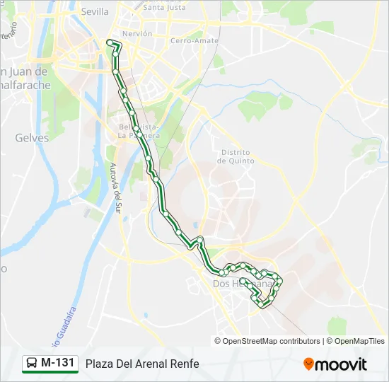 M-131 Bus Line Map