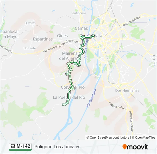 M-142 Bus Line Map