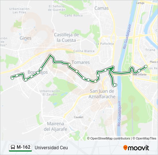 M-162 Bus Line Map