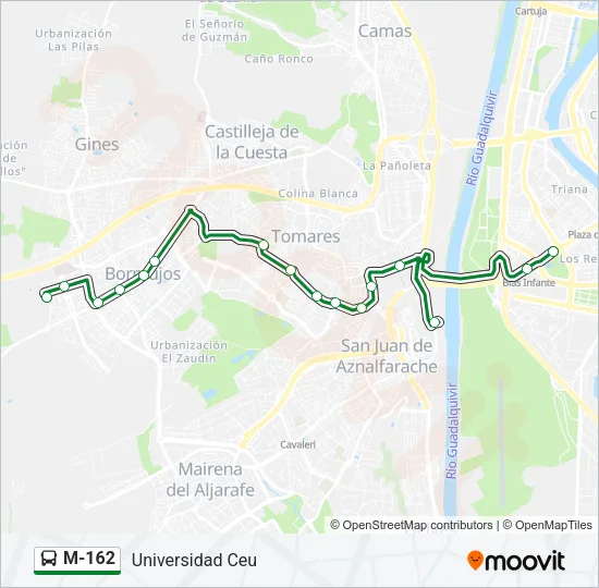 M-162 Bus Line Map