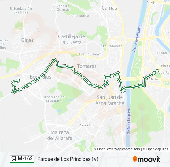 M-162 Bus Line Map