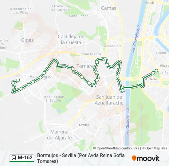 M-162 Bus Line Map
