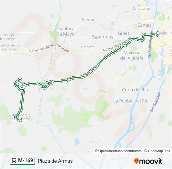 M-169 Bus Line Map
