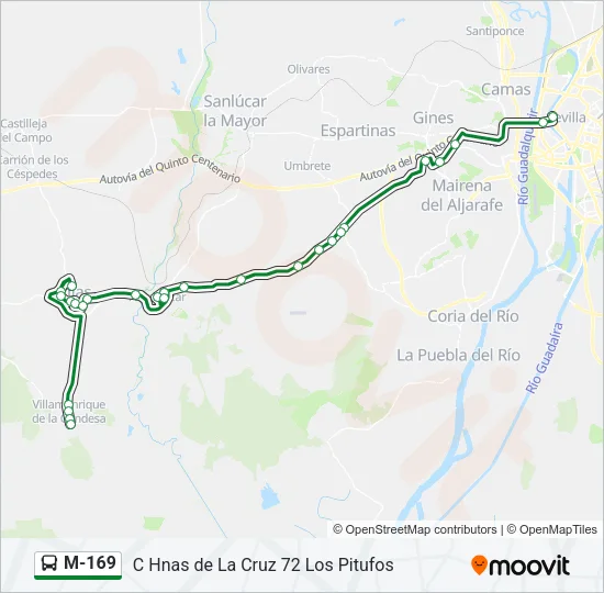 M-169 Bus Line Map