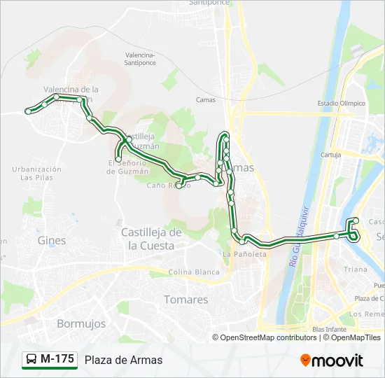 M-175 Bus Line Map
