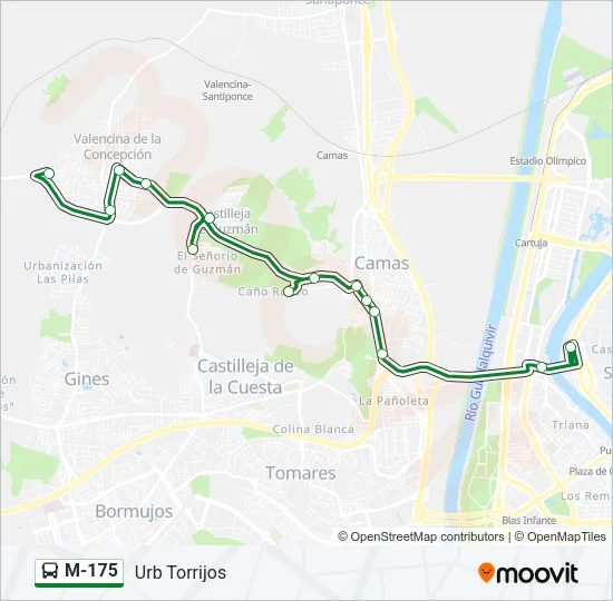 M-175 Bus Line Map