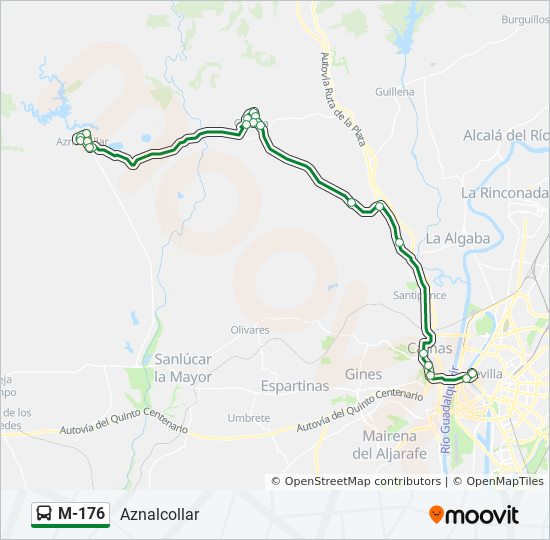 M-176 bus Line Map
