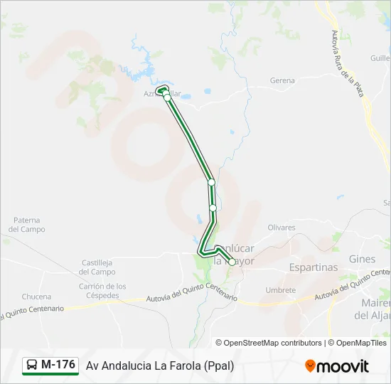 M-176 Bus Line Map