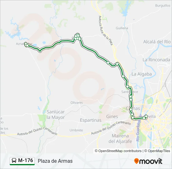 M-176 Bus Line Map