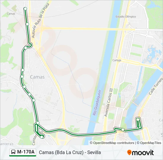 M-170A Bus Line Map