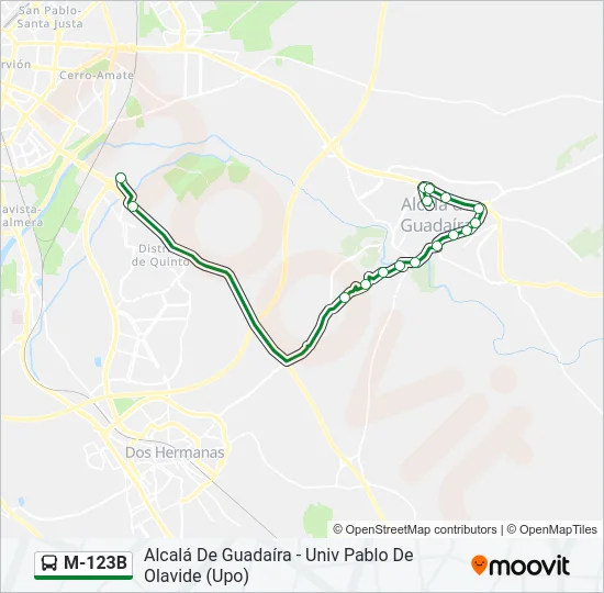 M-123B Bus Line Map