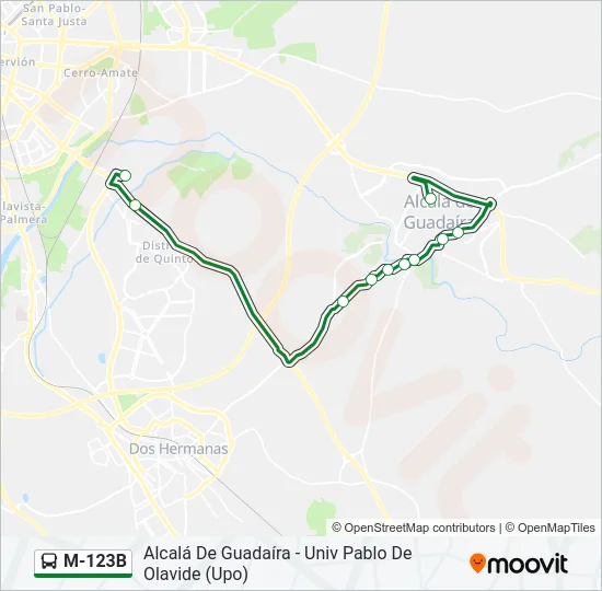 M-123B Bus Line Map