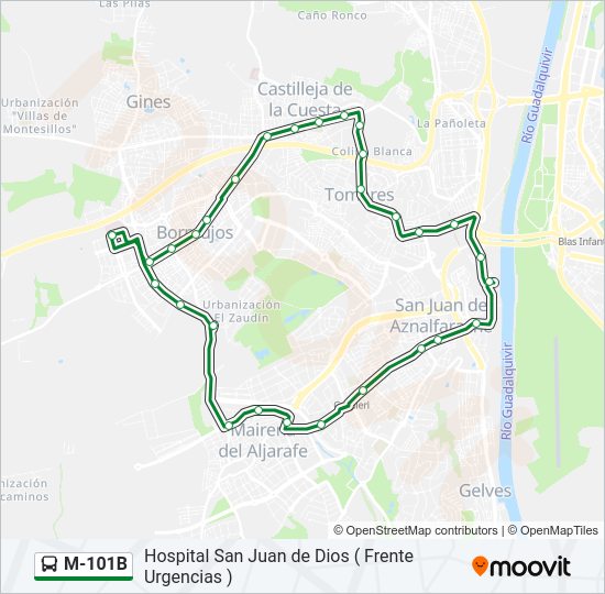 M-101B Bus Line Map