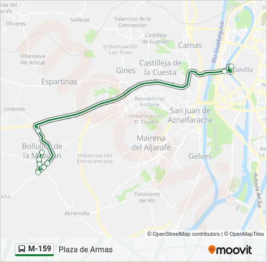M-159 Bus Line Map