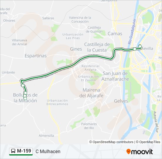 M-159 Bus Line Map