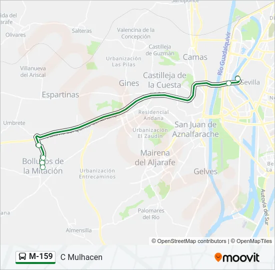 M-159 Bus Line Map