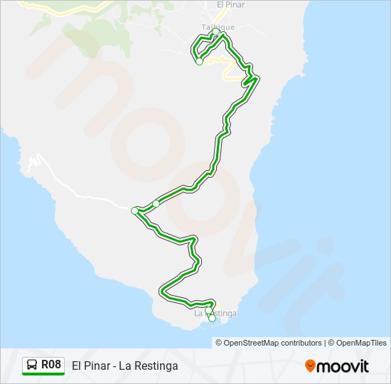 R08 bus Line Map