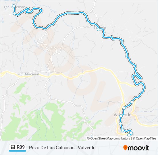 R09 bus Mapa de línia