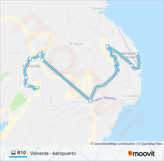 R10 Bus Line Map