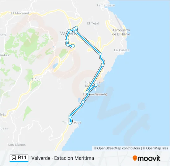 R11 Bus Line Map