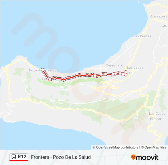 R12 Bus Line Map