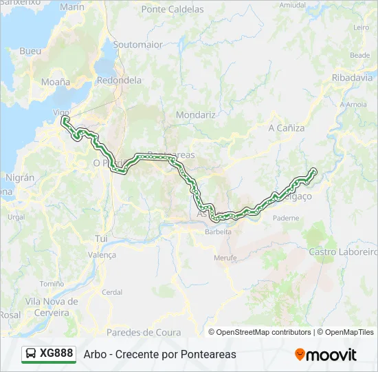XG888 Bus Line Map