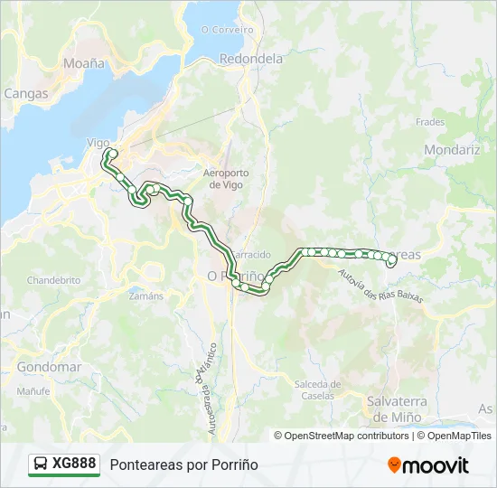 XG888 Bus Line Map