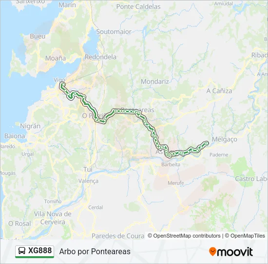 XG888 Bus Line Map