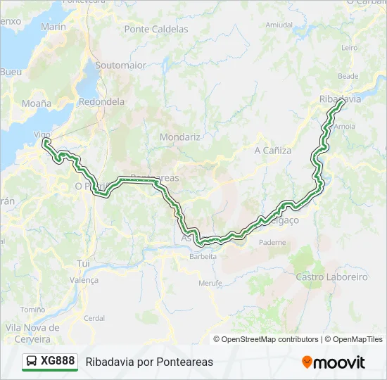 XG888 Bus Line Map
