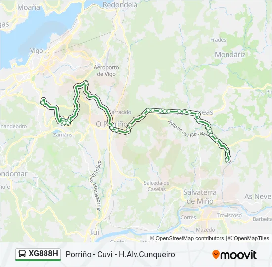 XG888H Bus Line Map