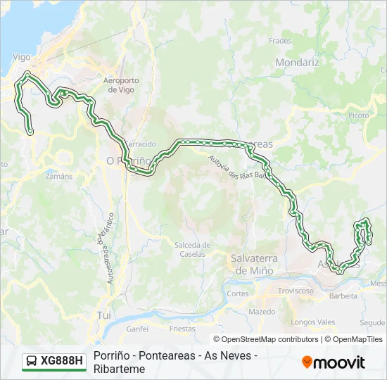 XG888H Bus Line Map