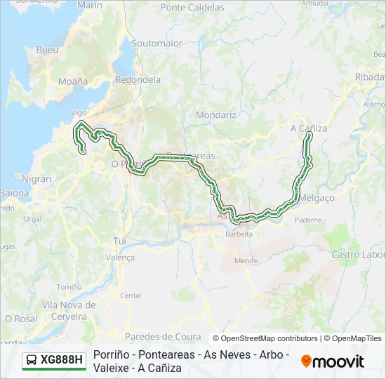 XG888H Bus Line Map