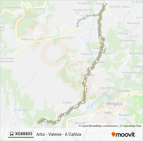 XG88803 Bus Line Map