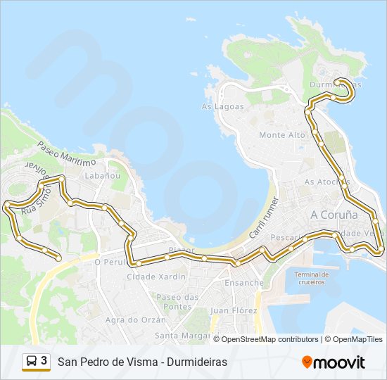 3 bus Line Map