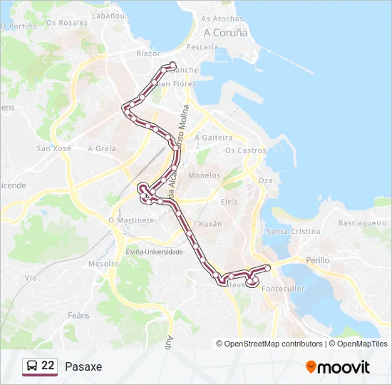 22 Bus Line Map