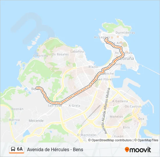 6A Bus Line Map