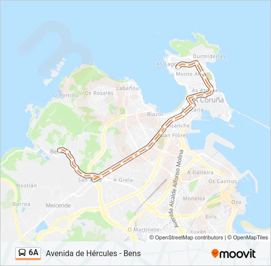 6A Bus Line Map