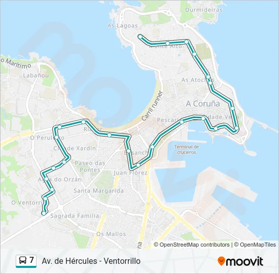 7 Bus Line Map