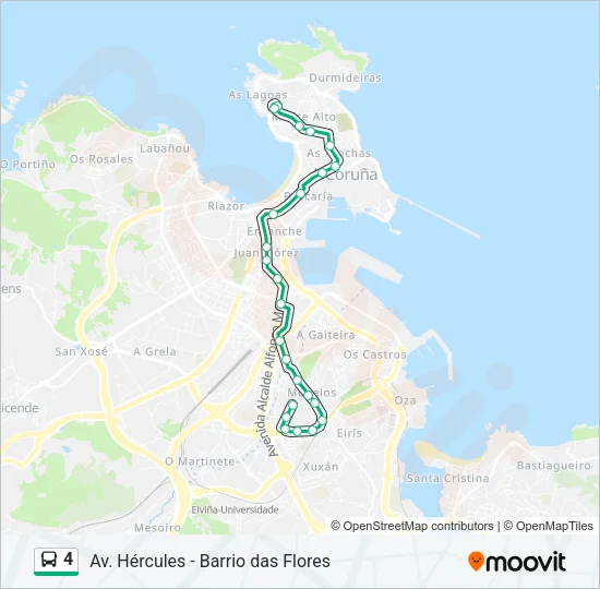 4 Bus Line Map