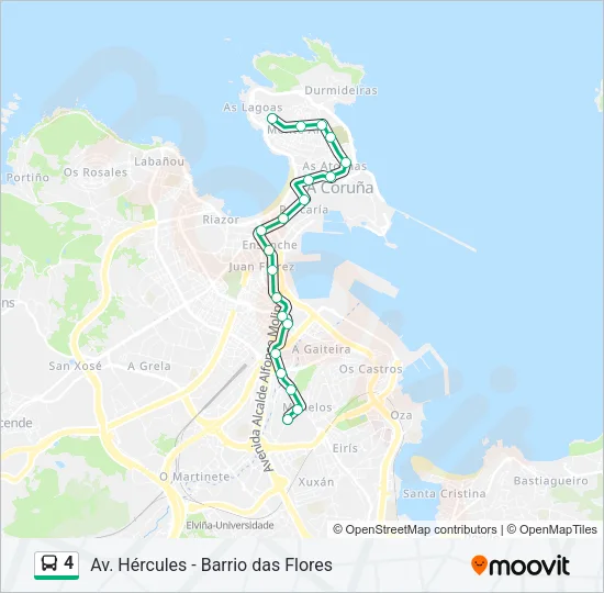 4 Bus Line Map