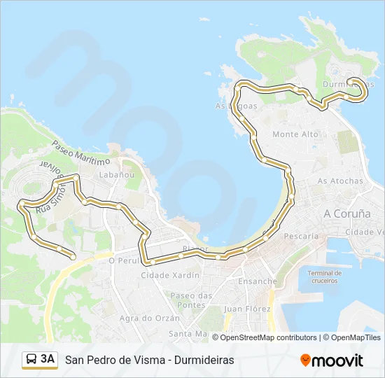 3A Bus Line Map