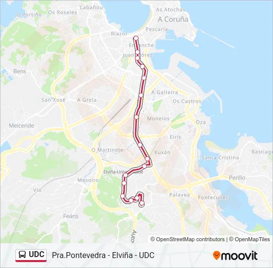 UDC Bus Line Map