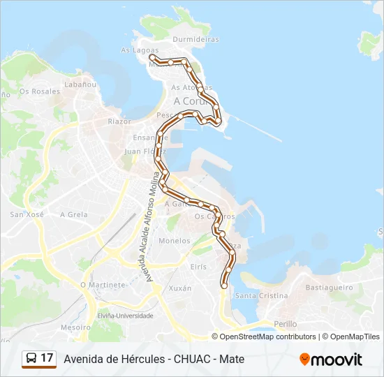 17 Bus Line Map