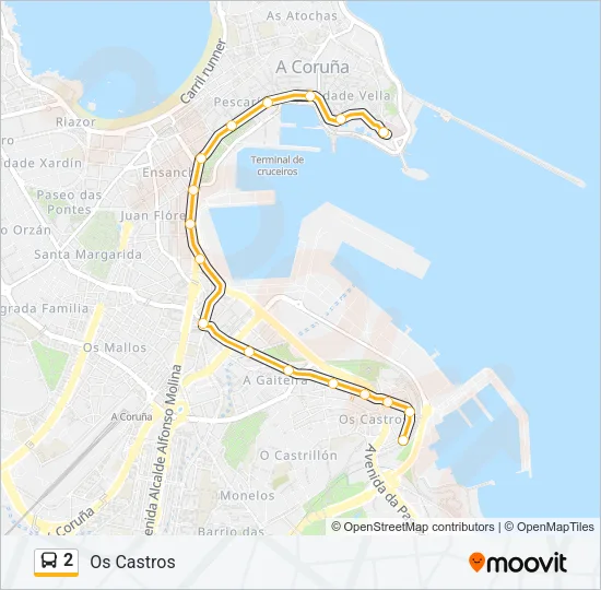 2 Bus Line Map