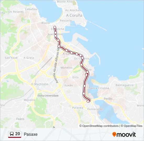 20 Bus Line Map